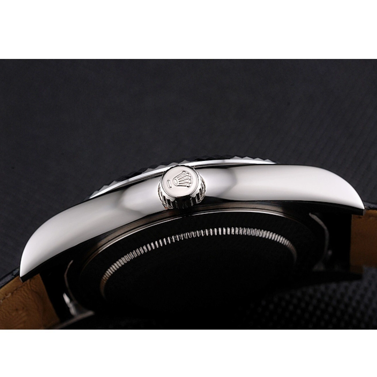 Rolex copies cheap Black Leather Rolex Dweller Case Stainless Sky Black Strap Steel Dial 0531
